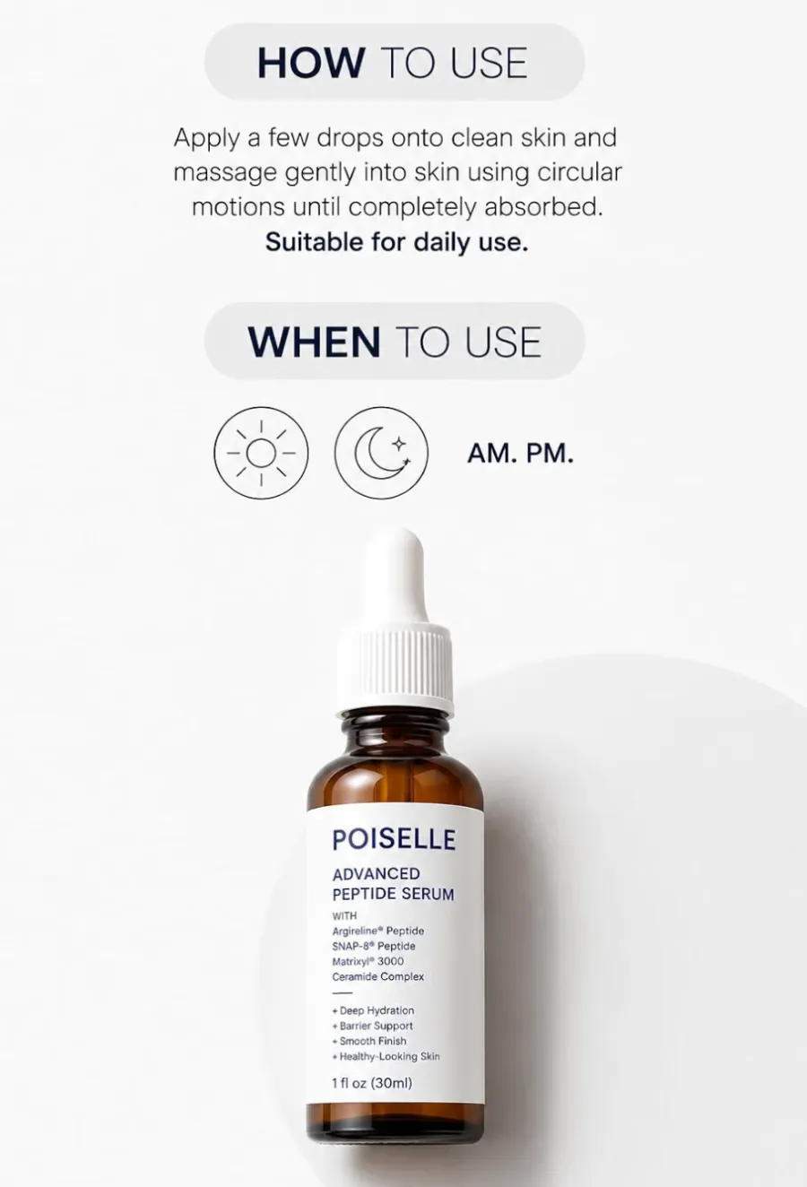 Advanced Multi Peptide Face Serum with Argireline, Matrixyl 3000, SNAP-8 & Ceramide Complex image 8